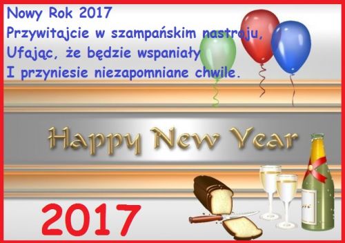 Kartka Wspaniaego Nowego Roku 2017!