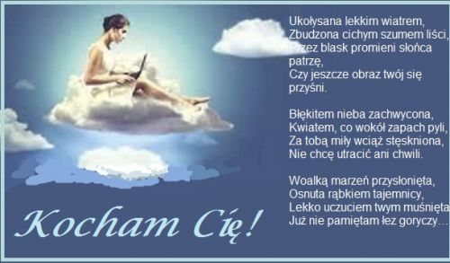 Kartka Kocham Cie! Dobranoc!