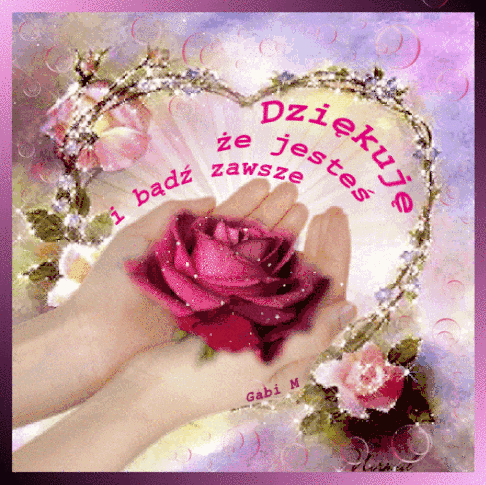 Kartka Dzi�kuj� �e jeste�💓i b�d� zawsze ...