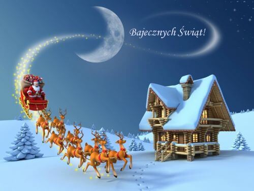 Kartka Bajecznie pi�knych �wi�t �ycz�...
