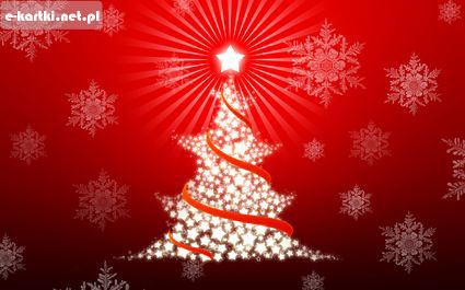 Kartka Bo�e Narodzenie z choink�