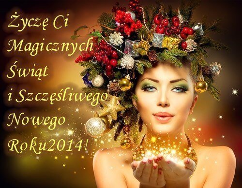Kartka Magicznych �wi�t i Szcz�liwego Nowego Roku 2014!