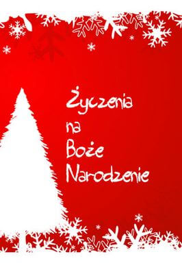 Kartka �yczenia na Bo�e Narodzenie