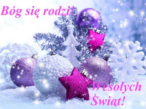 Kartka B�g si� rodzi! Weso�ych �wi�t!