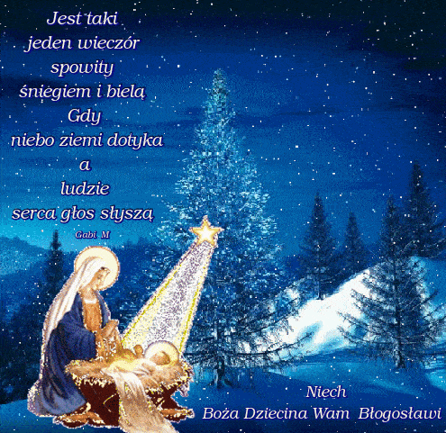 Kartka Niech Bo�a Dziecina Wam B�ogos�awi 