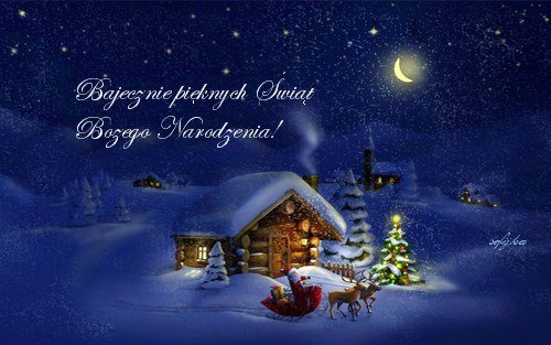Kartka Bajecznie pi�knych �wi�t Bo�ego Narodzenia!