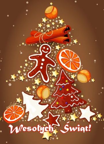 Kartka Weso�ych �wi�t pe�nych rodzinnego ciep�a i rado�ci