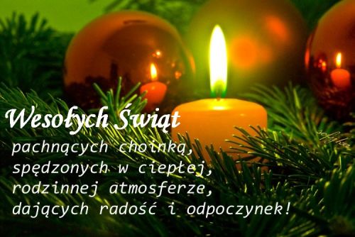 Kartka Weso�ych �wi�t pachn�cych choink�...