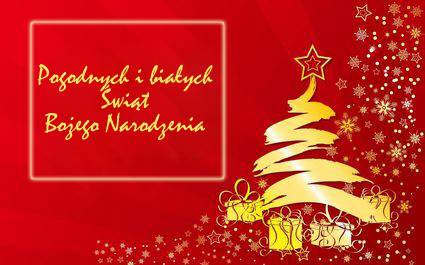 Kartka Pogodnych i bia�ych �wi�t Bo�ego Narodzenia