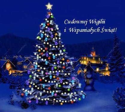Kartka Cudownej Wigilii i Wspania�ych �wi�t!
