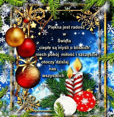 Kartka Pi�kna Jest Rado�� w �wi�ta