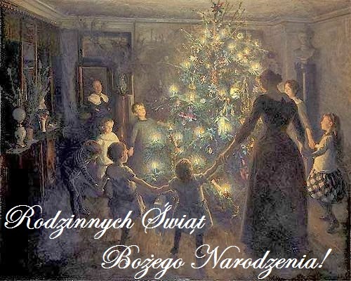 Kartka Niech blask choinki ogrzeje Wasze serca!