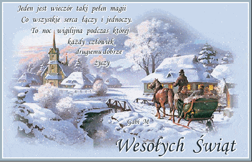 Kartka Jeden jest wiecz�r taki pe�en magii ... 