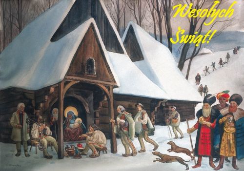 Kartka W ubogiej stajence, Dzieci�tko si� narodzi�o...