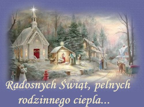 Kartka Weso�ych �wi�t, pe�nych rodzinnego ciep�a...