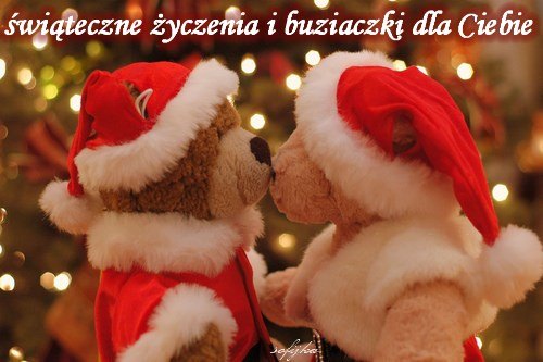 Kartka Najpi�kniejsze �yczenia �wi�teczne i buziaczki dla