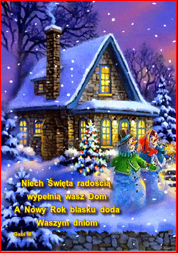 Kartka Niech �wi�ta Rado�ci� Wype�ni� Wasz Dom ...