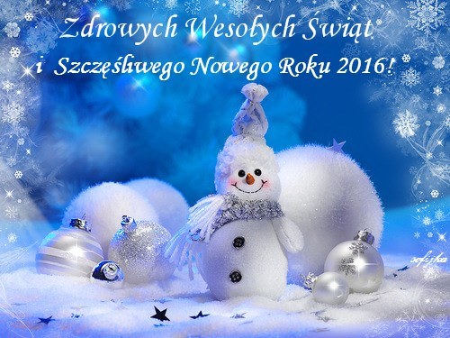 Kartka Weso�ych �wi�t i Szcz�liwego Nowego Roku 2016!
