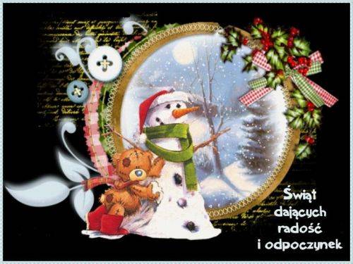 Kartka �wi�t daj�cych rado�� i odpoczynek!