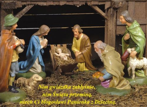 Kartka Niech Narodzone Dzieci�tko Ci B�ogos�awi...