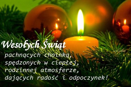 Kartka Weso�ych �wi�t daj�cych rado�� i odpoczynek!