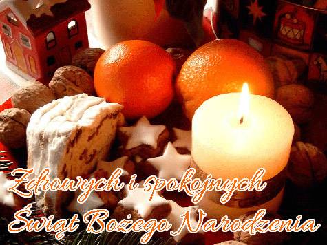 Kartka Zdrowych i spokojnych �wi�t Bo�ego Narodzenia!
