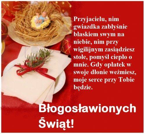 Kartka �ycz� Ci B�ogos�awionych �wi�t