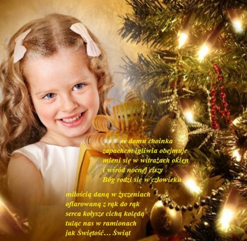 Kartka B�g rodzi si� w cz�owieku... Weso�ych �wi�t!