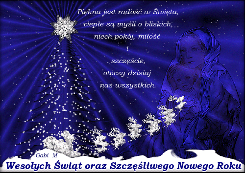 Kartka Pi�kna jest rado�� w �wi�ta ...