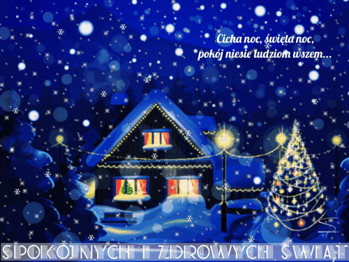Kartka " Cicha noc, �wi�ta noc..."