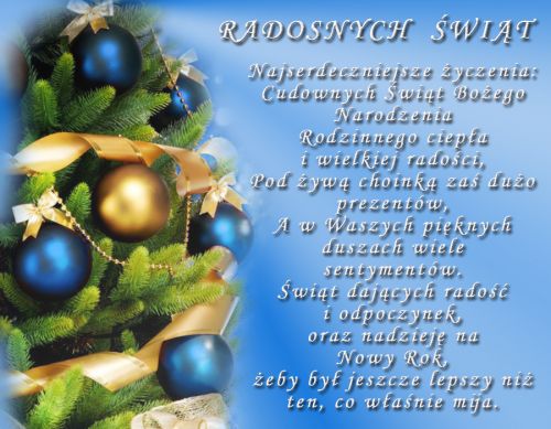 Kartka Radosnych �wi�t