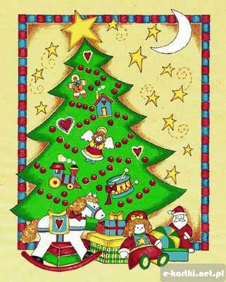 Kartka Choinka na Bo�e Narodzenie