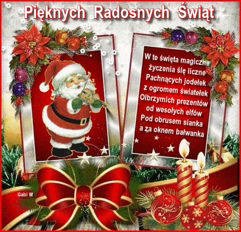 Kartka W te �wi�ta magiczne - �yczenia �l� liczne !