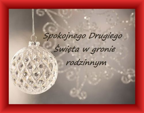 Kartka Spokojnego Drugiego �wi�ta w gronie rodzinnym
