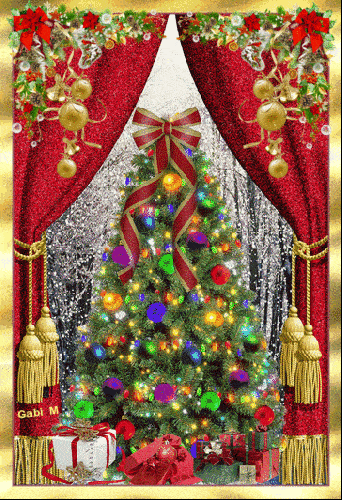 Kartka L�ni dooko�a choinkowy blask...