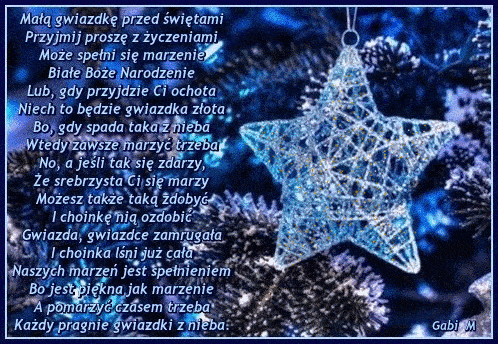 Kartka Ma�� gwiazdk� przed �wi�tami ...