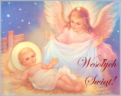 Kartka Podnie� r�czk� Bo�e Dzieci� i b�ogos�aw nam...