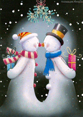 Kartka �wi�teczny ca�usek na dzie� dobry...