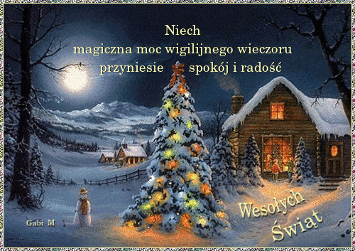 Kartka Niech magiczna moc wigilijnego wieczoru ...