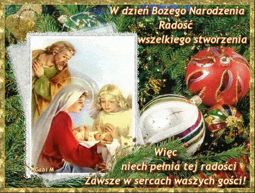 Kartka W Dzie� Bo�ego Narodzenia ...  