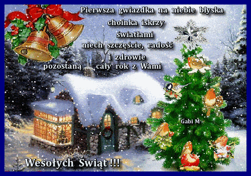 Kartka Pierwsza Gwiazdka na Niebie B�yska....