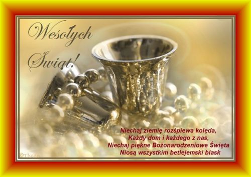 Kartka Niechaj Ziemi� roz�piewa kol�da! Weso�ych �wi�t!