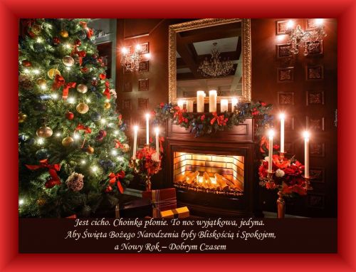 Kartka Niech te �wi�ta b�d� dla Was blisko�ci� i spokojem