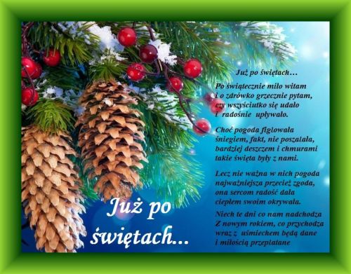 Kartka �wi�ta min�y a ja �ycz� Wam udanego NOWEGO ROKU!