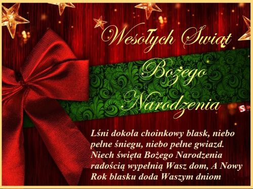 Kartka Weso�ych �wi�t i Szcz�liwego Nowego Roku