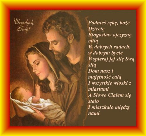 Kartka Podnie� r�czk� Bo�e Dzieci� i b�ogos�aw nam...