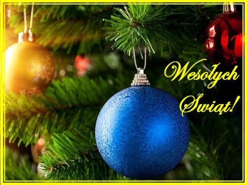 Kartka Najpi�kniejszych �wi�t przy blasku choinki...