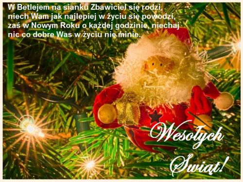 Kartka Radosnych, pe�nych nadziei �wi�t Bo�ego Narodzenia