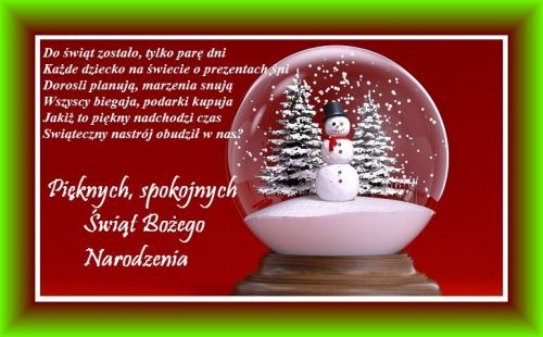 Kartka Pi�knych, spokojnych �wi�t Bo�ego Narodzenia!