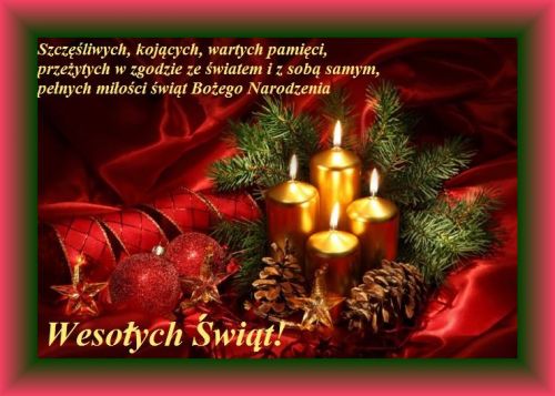 Kartka �wi�t wype�nionych zgod�, spokojem i mi�o�ci�!